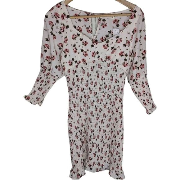 L.A. Hearts Pacsun Smocked Bodycon Cottagecore Mini Dress - Picture 1 of 12